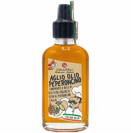 Extra virgin olivolja smaksatt med vitl�k & chili i praktisk sprayflaska - La Collina Toscana