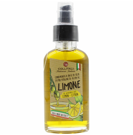 Extra virgin olivolja smaksatt med citron i praktisk sprayflaska - La Collina Toscana