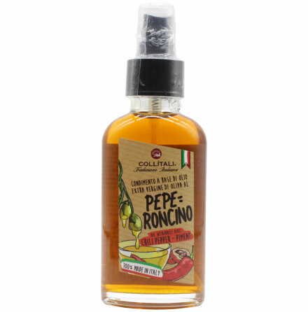 Extra virgin olivolja smaksatt med chili i praktisk sprayflaska - La Collina Toscana