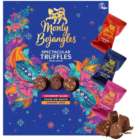 Adventskalender med tryffel vegansk 2026 - Monty Bojangles