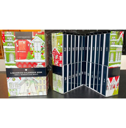 Glutenfri lakritskalender 2026 / Adventskalender - Lakritsfabriken i Raml�sa