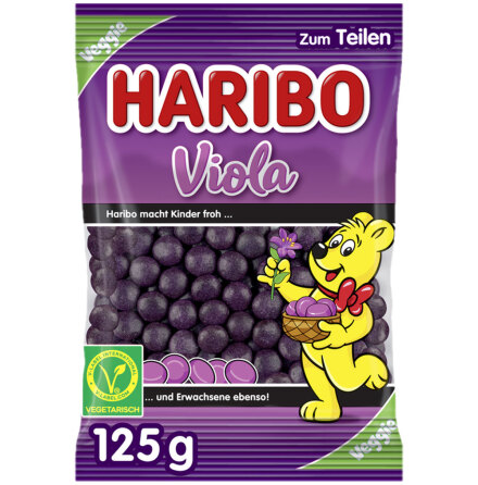 Viola s�tlakritsdrag�er med violsmak - Haribo