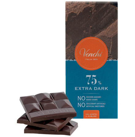 Chokladkaka utan tillsatt socker, 75 % m�rk choklad � Venchi